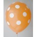 Orange - Standard Polkadots Printed Balloons
